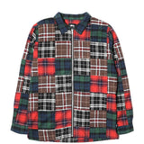 PATCHWORK ZIP UP LS SHIRT - b7385c2e9475d95c5e1a86c7734f486e