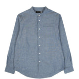 STAND COLLAR CHAMBRAY SHIRT - BTKA_14613571931469095_b9717dfea9fc2632105b67021f114c