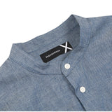 STAND COLLAR CHAMBRAY SHIRT - BTKA_14613571963988726_c0eed63d104a37efbb6c6c3df8efad