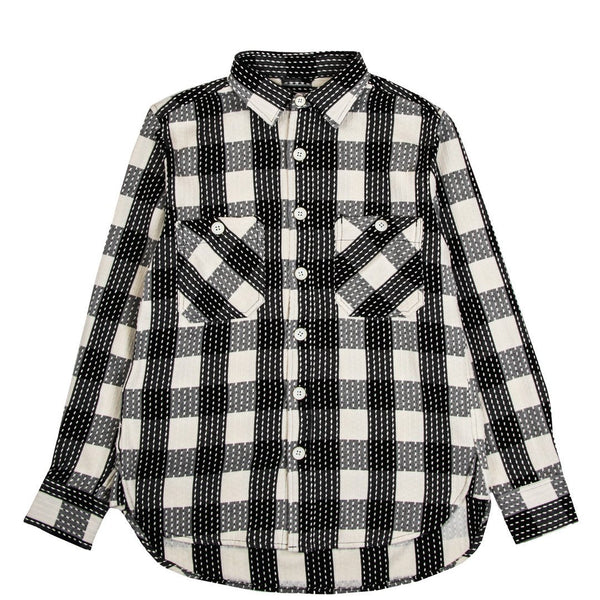 SASHIKO BLOCK CHECK SHIRT - BTKA_14788002337467074_482ff4486b39a710df8221d7548d54