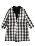 SASHIKO BLOCK CHECK LIGHT COAT - BTKA_14788006278676107_caa1e0c5e5b85509d70404fd6d641b