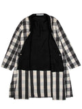 SASHIKO BLOCK CHECK LIGHT COAT - BTKA_14788006363152761_860721c3ab3fcf7fe4c865c7cc45e1