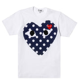 Women's PLAY POLKA DOT T-SHIRT - COMME_DES_GARCONS_PLAY_POLKA_DOT_T_SHIRT_W_WHITE-1