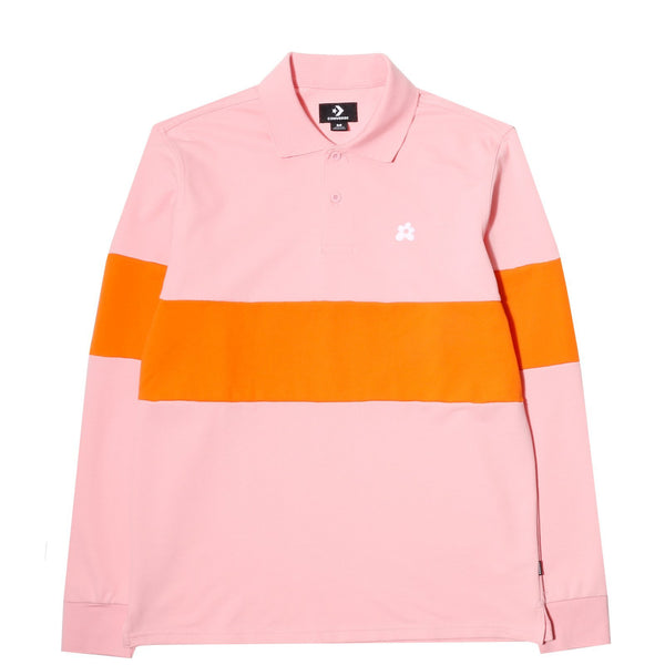 Golf Le Fleur LONG SLEEVE POLO - CONVERSE_LONG_SLEEVE_POLO_CANDY_PINK_M_10008830-A01-1