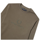 TONAL EMBROIDERED SWEATSHIRT - FRED_PERRY_TONAL_EMBROIDERED_SWEATSHIRT_IRIS_LEAF-2