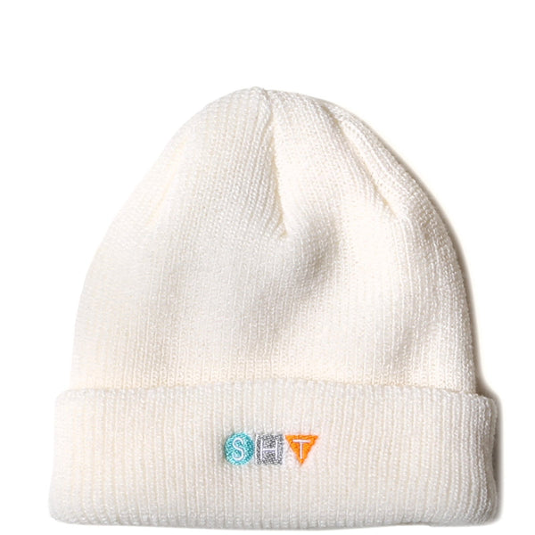 MEMORIES KNITTED-CAP - SAY_HELLO_MEMORIES_KNITTED_CAP_OS_WHITE