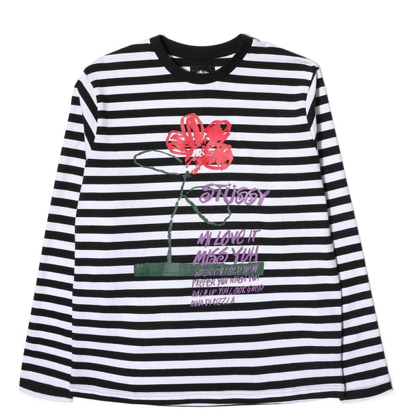 FLOWER STRIPE LS CREW - acd2131b1c2df3416f7569385c5c3b98