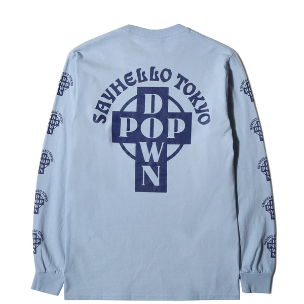 POP DOWN L/S TEE - direct_uploads_2F5052_2FWfd6dnFK5gKoUMTjUiIp6w_2FSAY_HELLO_POP_DOWN_LS_TEE_5BLITE_BLUE_5D