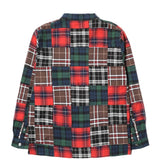 PATCHWORK ZIP UP LS SHIRT - f53ccc5897b61fd88b2eb566f4b701ee